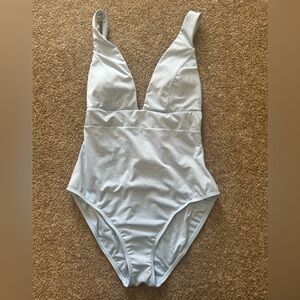 Andie The Sardinia one piece swimsuit in Sky (blue), size large